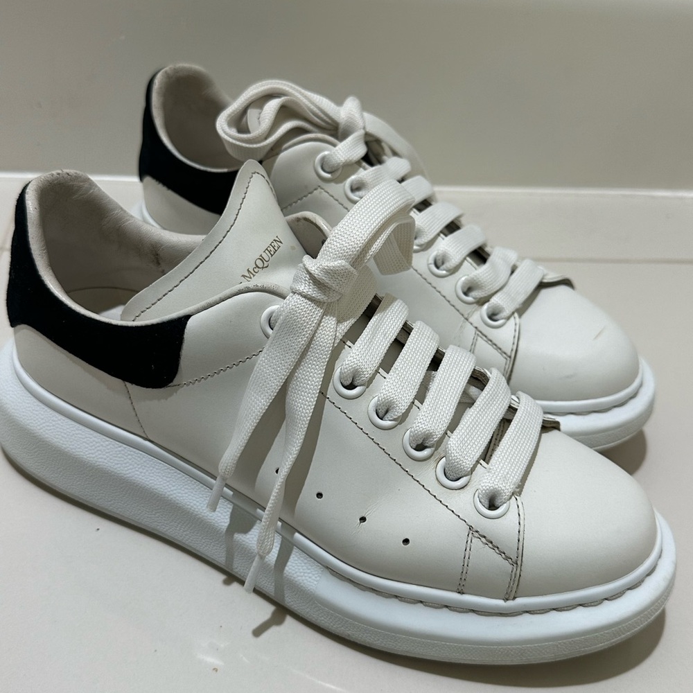 Alexander McQueen White and Black Sneakers